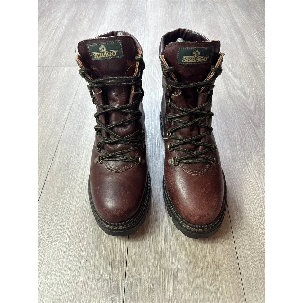 Vintage Sebago Drysides Sz 7.5 Men's Maroon Color Waterproof Hiking Trail‎